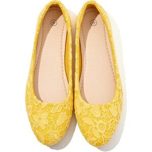 Women’s Lace Mesh Flat Shoes Memory Foam Round Toe Low Heel Foldable Comfortable